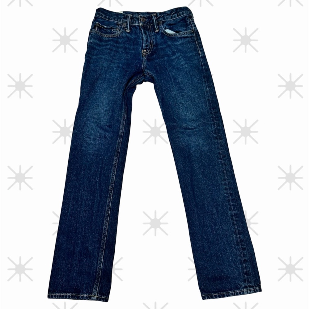 Abercrombie Size 16 Slim Dark Wash Straight Leg Jeans Preppy Y2K Form Fitting